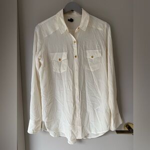 True Religion Silk Button Down Blouse